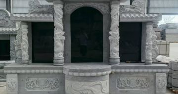 新乡 芝麻灰高档墓碑，土墓，可定制