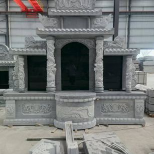 新乡 芝麻灰高档墓碑，土墓，可定制