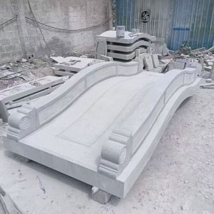 新乡 芝麻灰花岗岩园林景观 小石桥