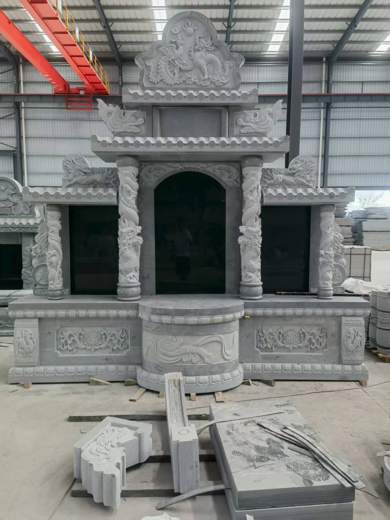 新乡 芝麻灰高档墓碑，土墓，可定制